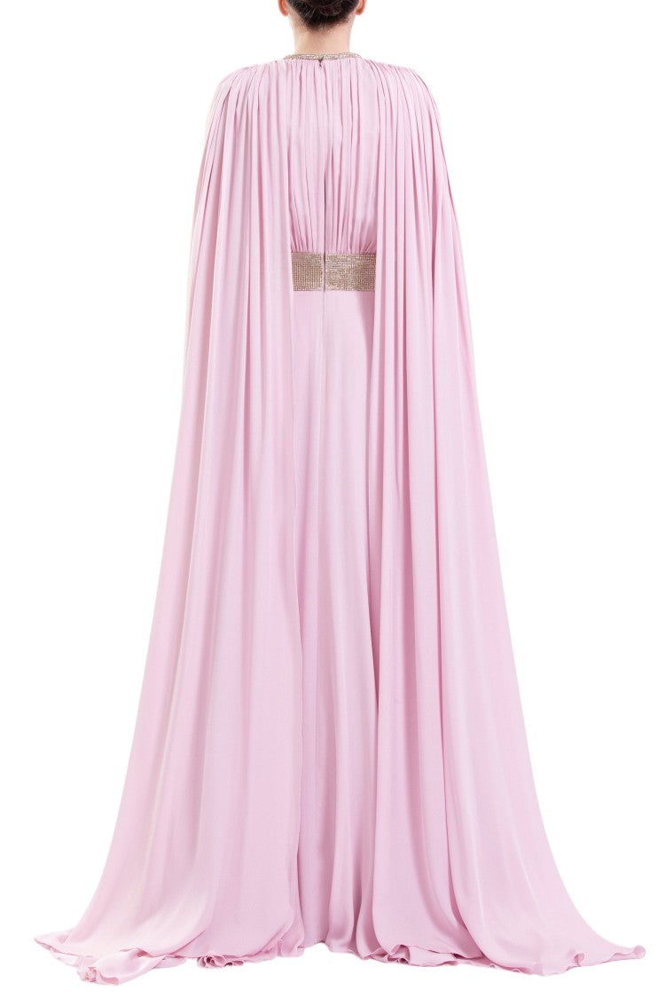Saiid Kobeisy Crystal Embellished Draped Dress
