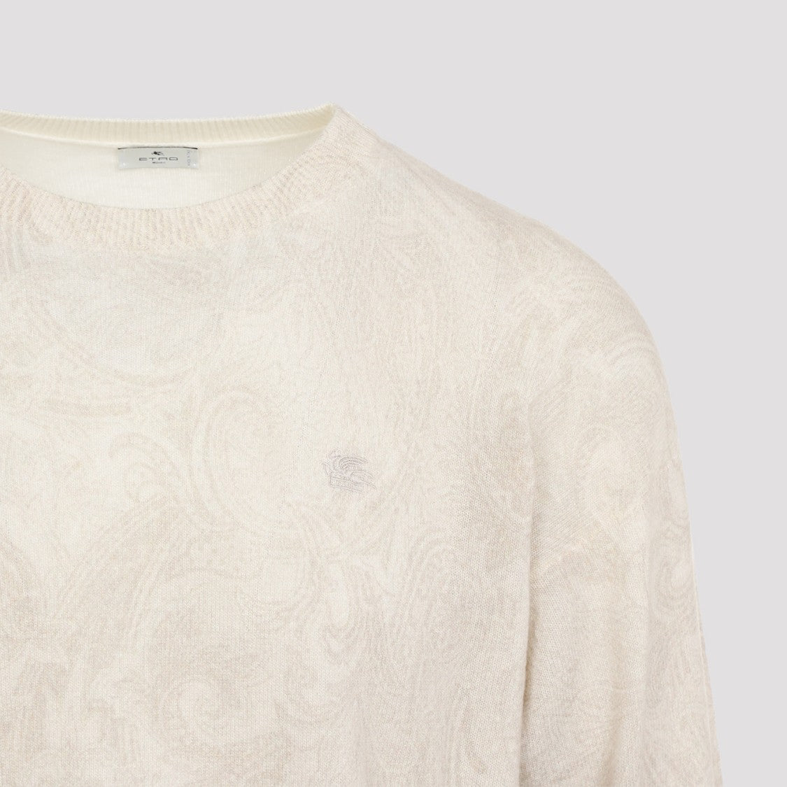 Etro Grey Wool Knitted Crew Neck