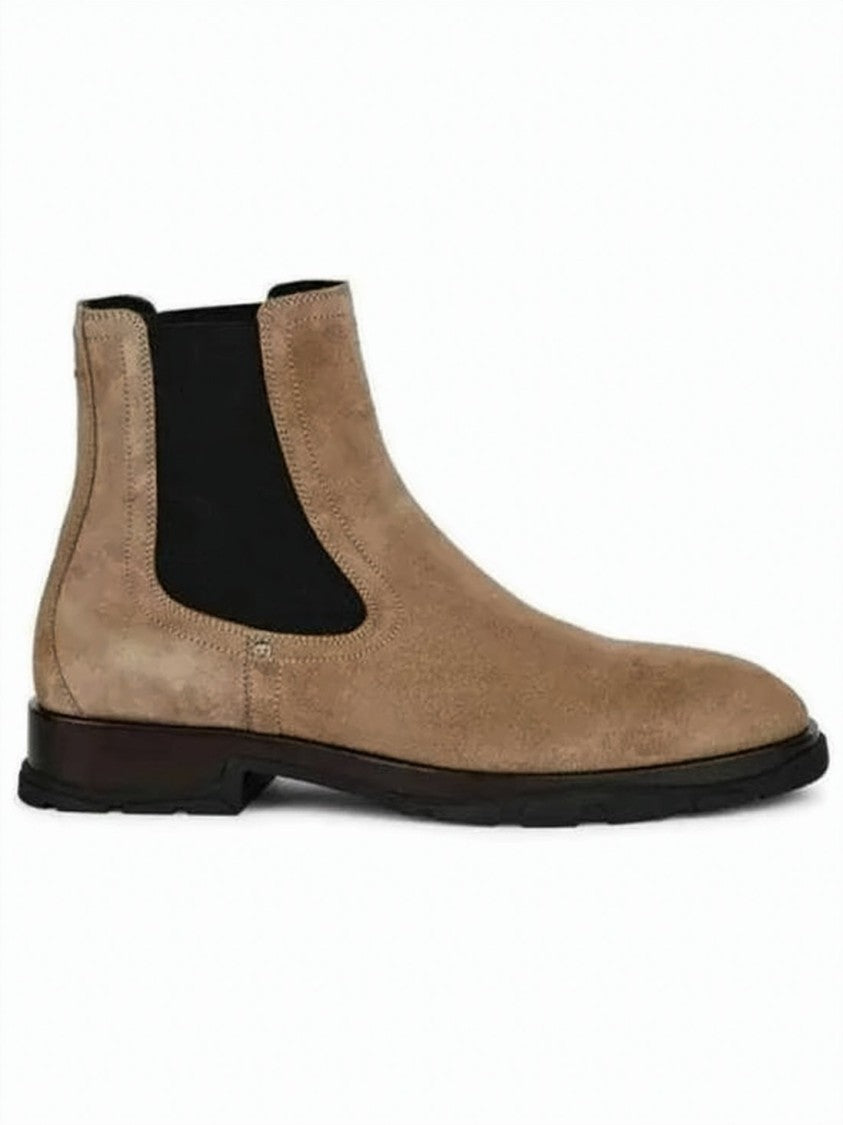 Alexander Mcqueen Ankle Boot With Smooth Suede Upper