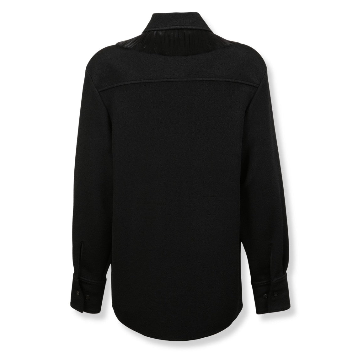 Jil Sander Overshirt With Fringed Front Detailing