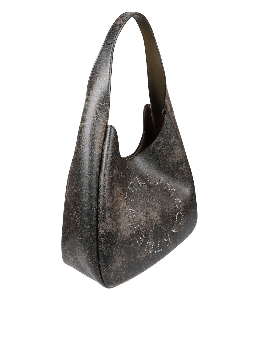 Stella Mccartney Textured Black Slouchy Bag