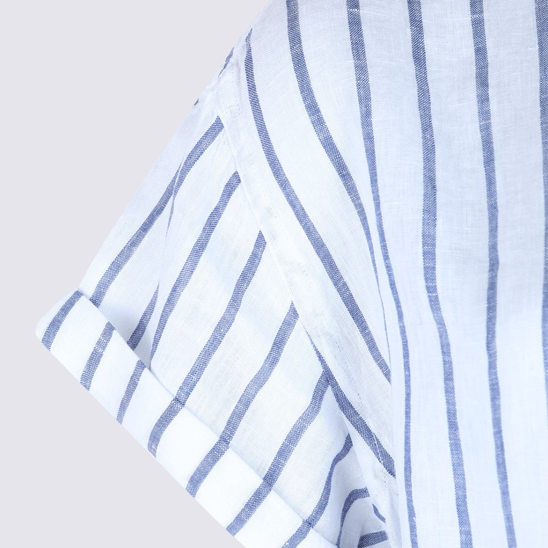 Polo Ralph Lauren Shirt Midi Dress With Vertical Stripes And Embroidered Logo