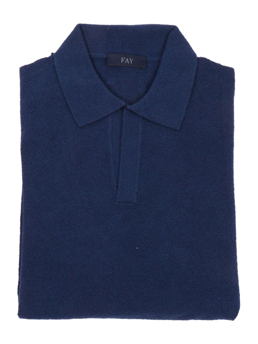 Fay Textured Short Sleeve Classic Polo Shirt