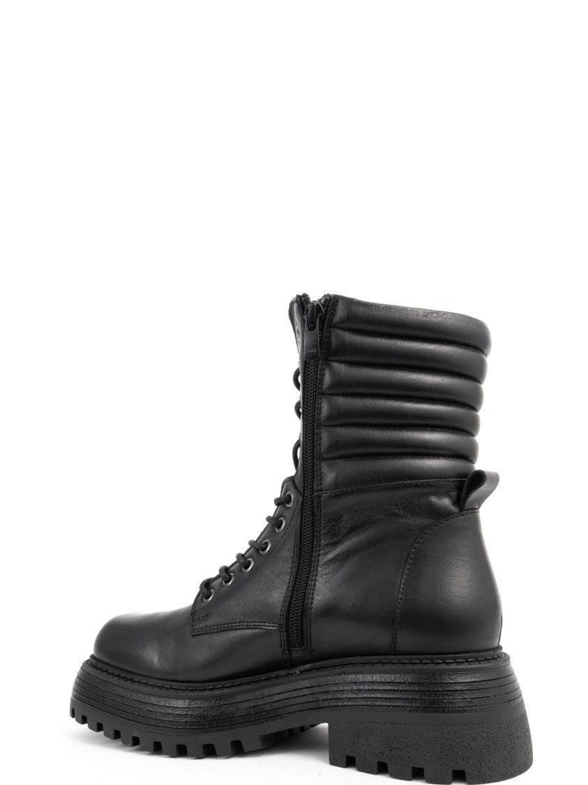 Sergio Moretti Chunky Platform Ankle Boots With Ruched Detailing
