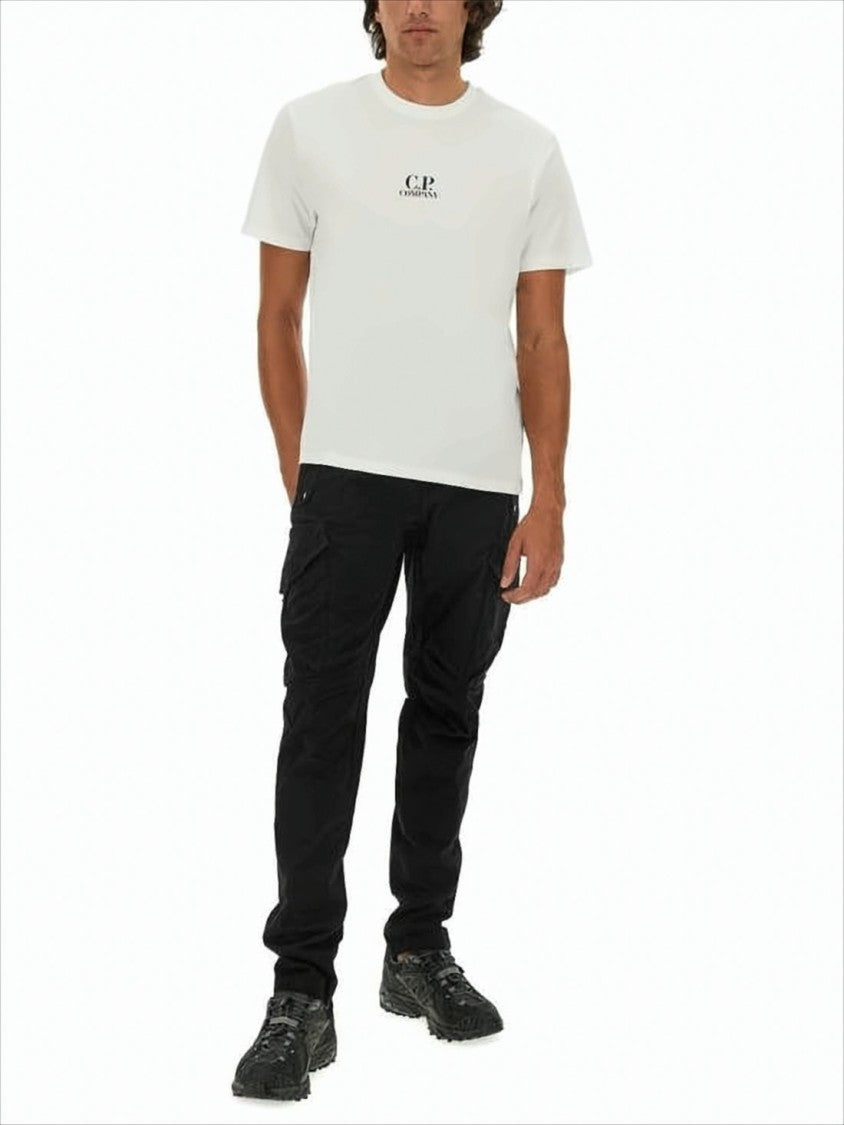 C.P. Company Tapered Cargo Pants With Functional Pockets And Button Closure