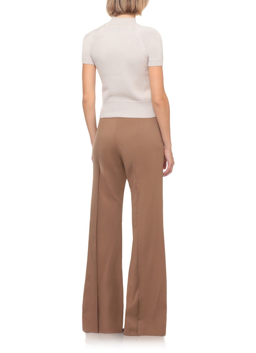 Vivienne Westwood Beige Bea High Neck Ribbed Wool Sweater