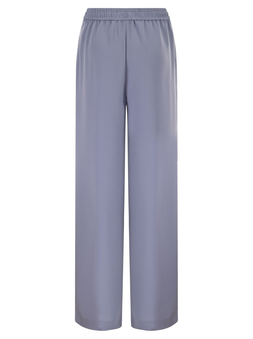 Herno Flowing Wide-Leg Trousers With Drawstring