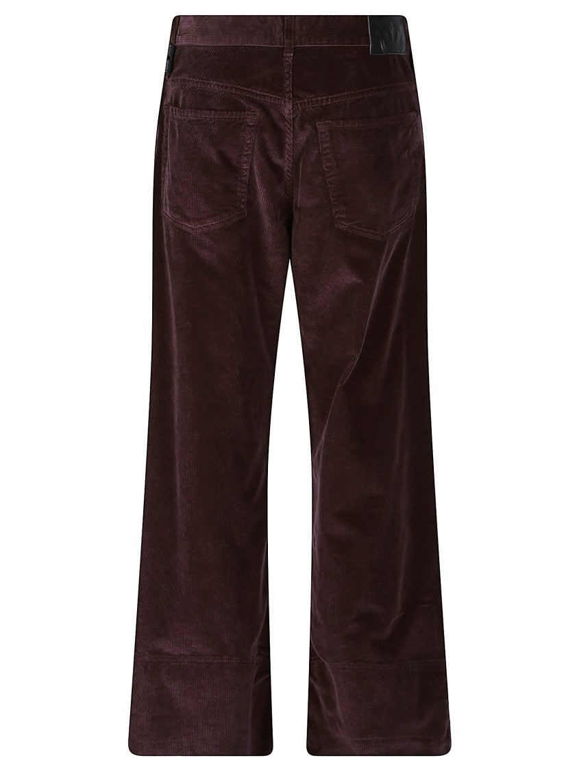 Pinko Cyntia Cropped Wide Corduroy Pants