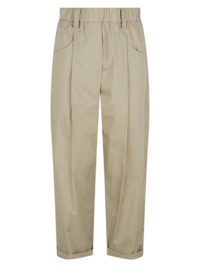 Brunello Cucinelli Relaxed Fit Cropped Trousers
