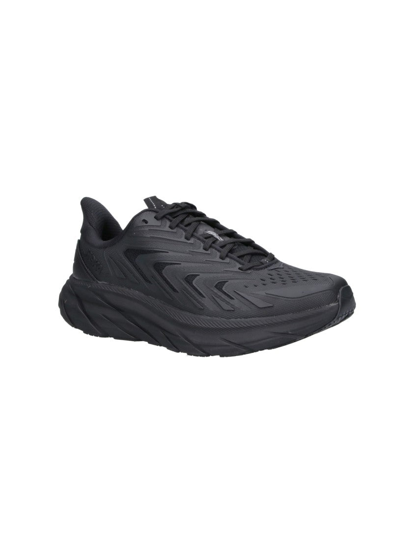 Hoka Black Clifton Utl Fabric Sneakers