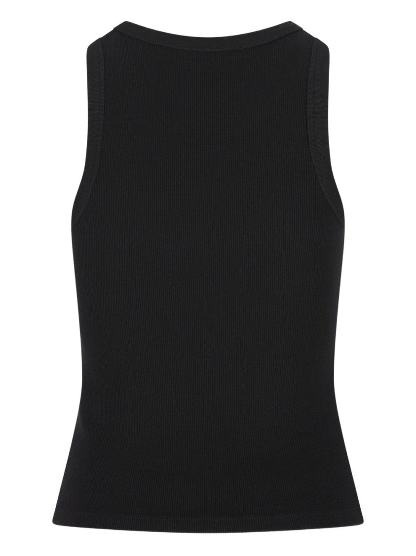 Givenchy Black Silk And Nylon Draped Top