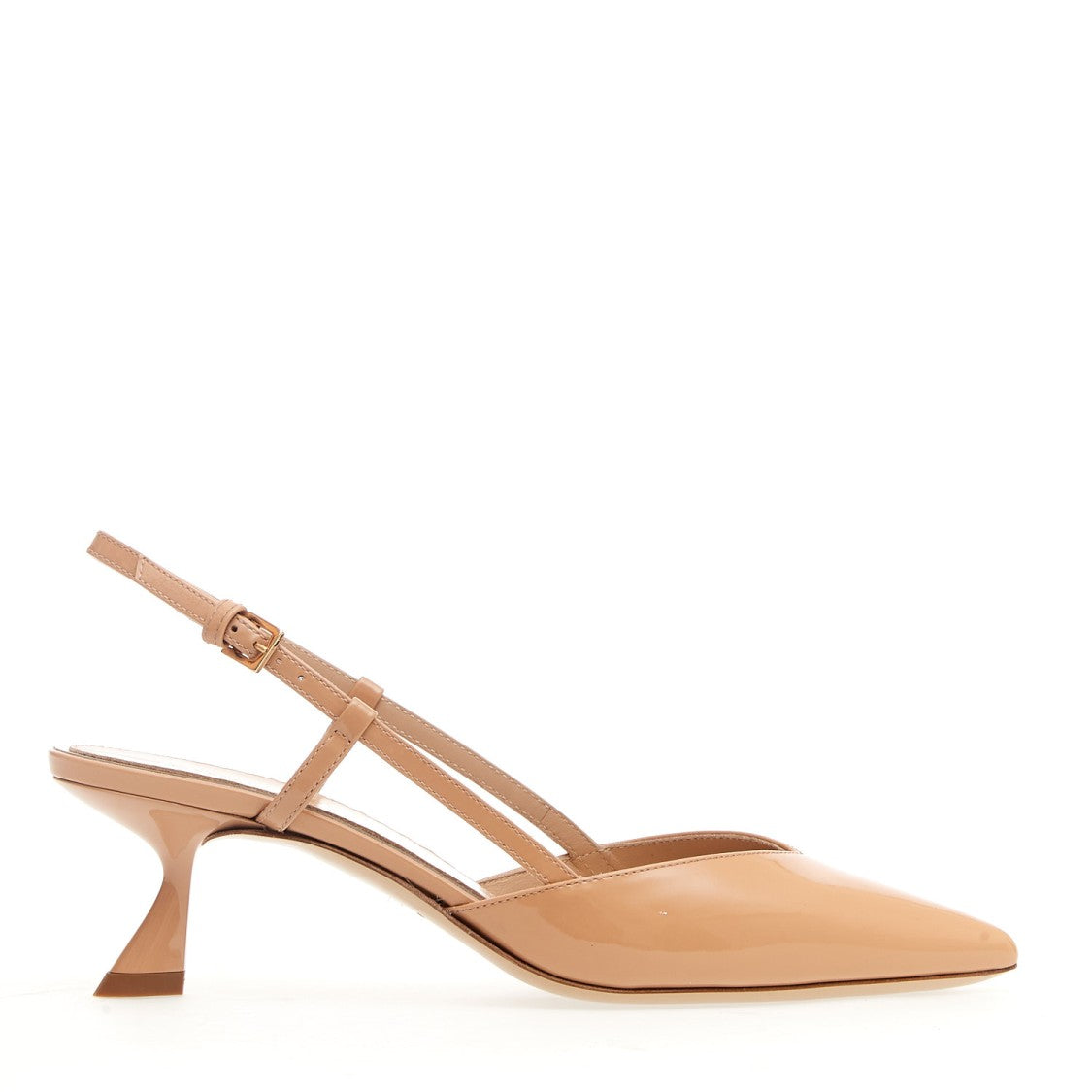 Ninalilou Slingback Vernice Nude Tacco 50 Mm
