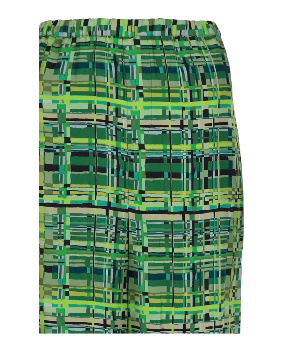 Ferragamo Geo Silk Wide-Leg Pants