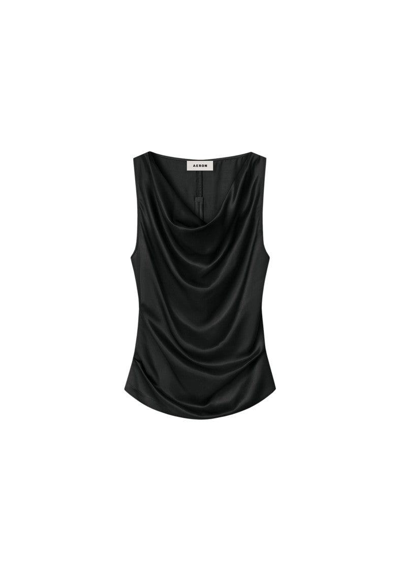 Aeron Camille - Satin Cowl Neck Top