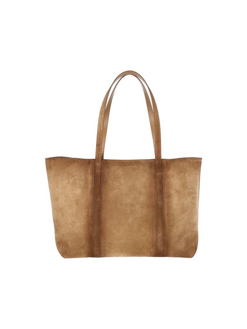 Jil Sander Brown Foro Suede Tote Bag