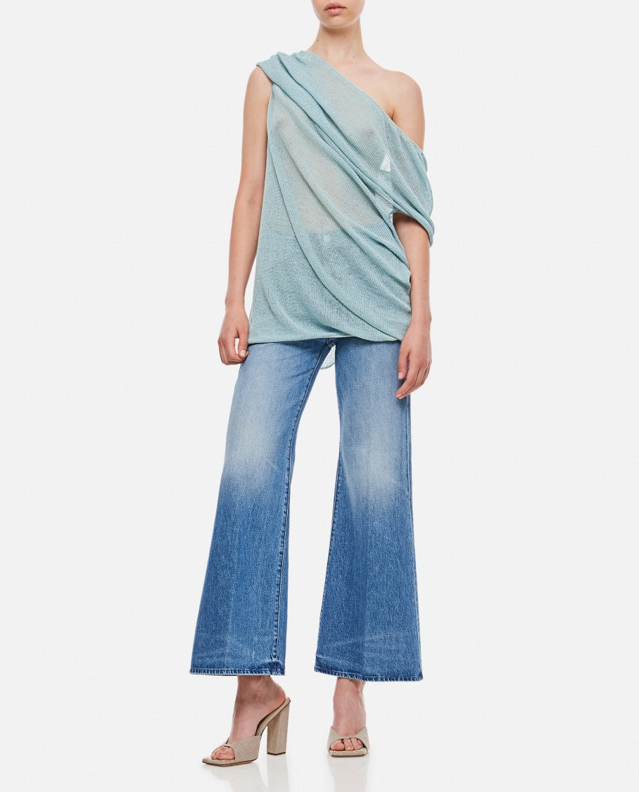 Vitelli Membrane Linen Draped Top