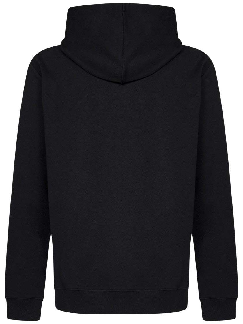 Balmain Black Hoodie With Logo Embroidery