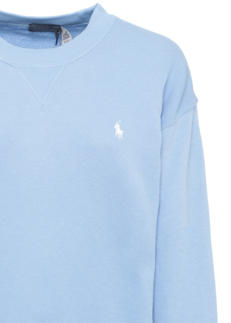 Polo Ralph Lauren Light Blue Pony Cotton Sweatshirt