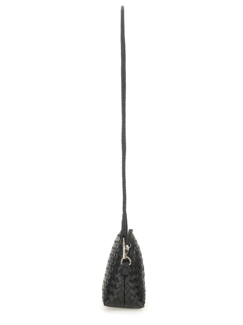 Dragon Diffusion Fellini Compact Woven Leather Shoulder Bag