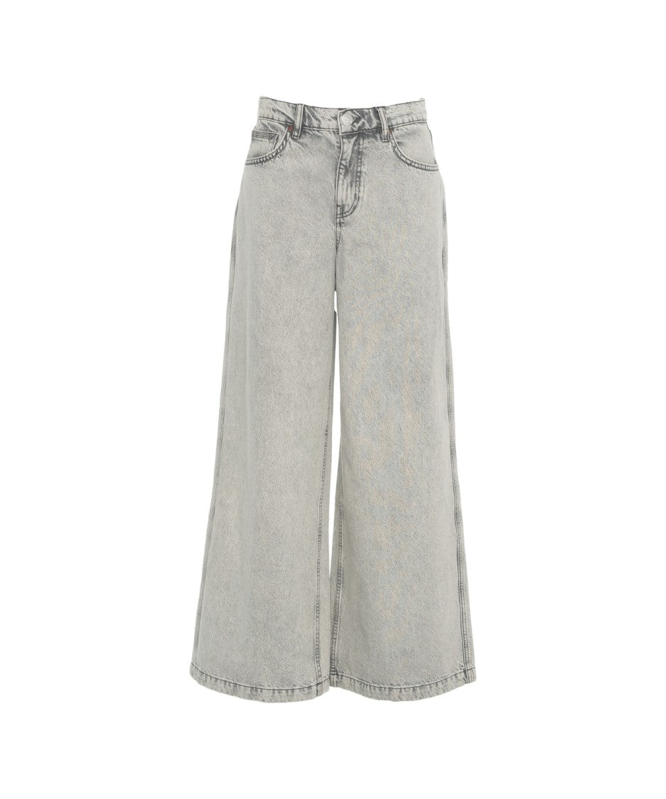 Seventy + Mochi Wide-Leg 'Silver Lining' Jeans