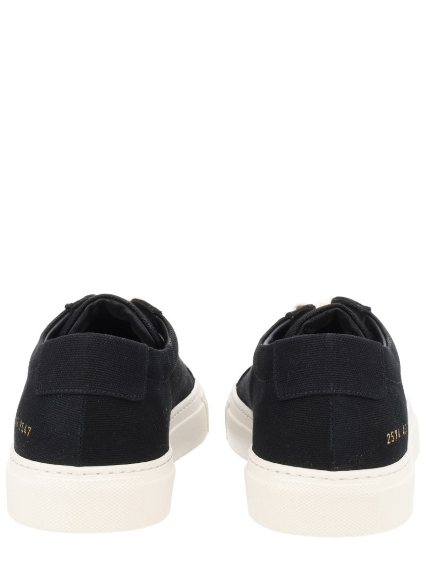Common Projects Black Achilles Cotton Low-Top Sneakers