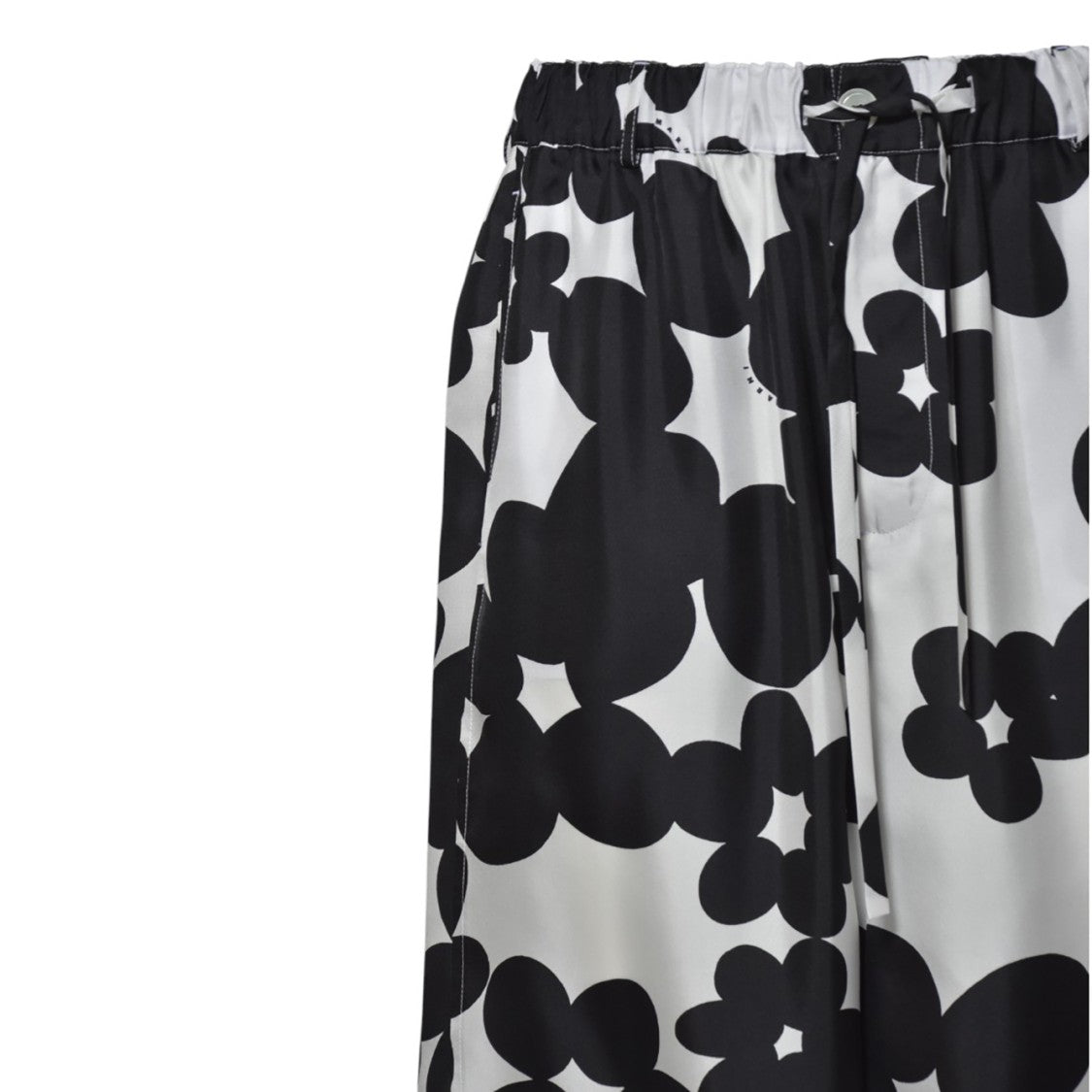 Marni Silk Bermuda Shorts With Black