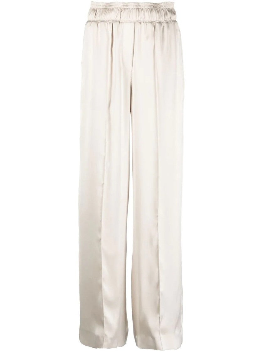 Brunello Cucinelli Wide-Leg Trousers With Elastic Waistband And Refined Finish