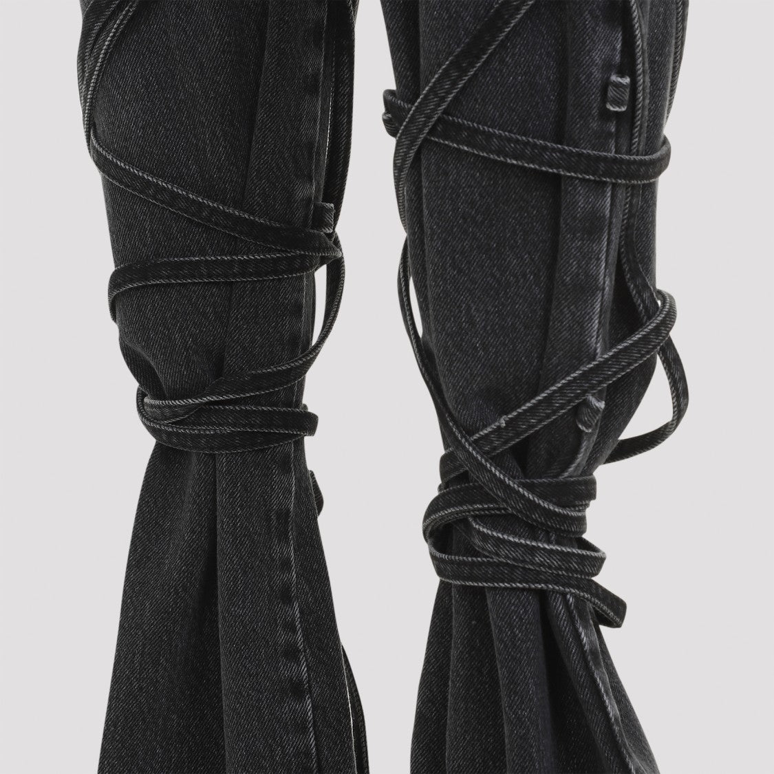 Alexander Mcqueen Flared Jeans With Unique Lace-Up Detailing