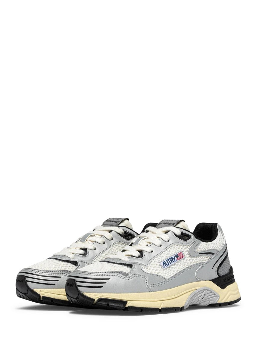 Autry Layered Low-Top Sneakers With Mesh And Leather Accents