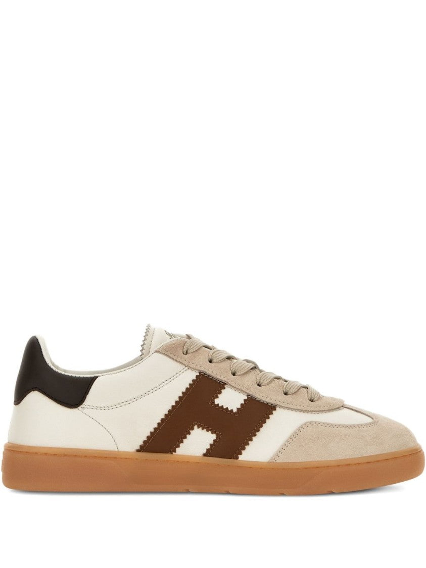 Hogan Beige Sneakers With Lace-Up Fastening