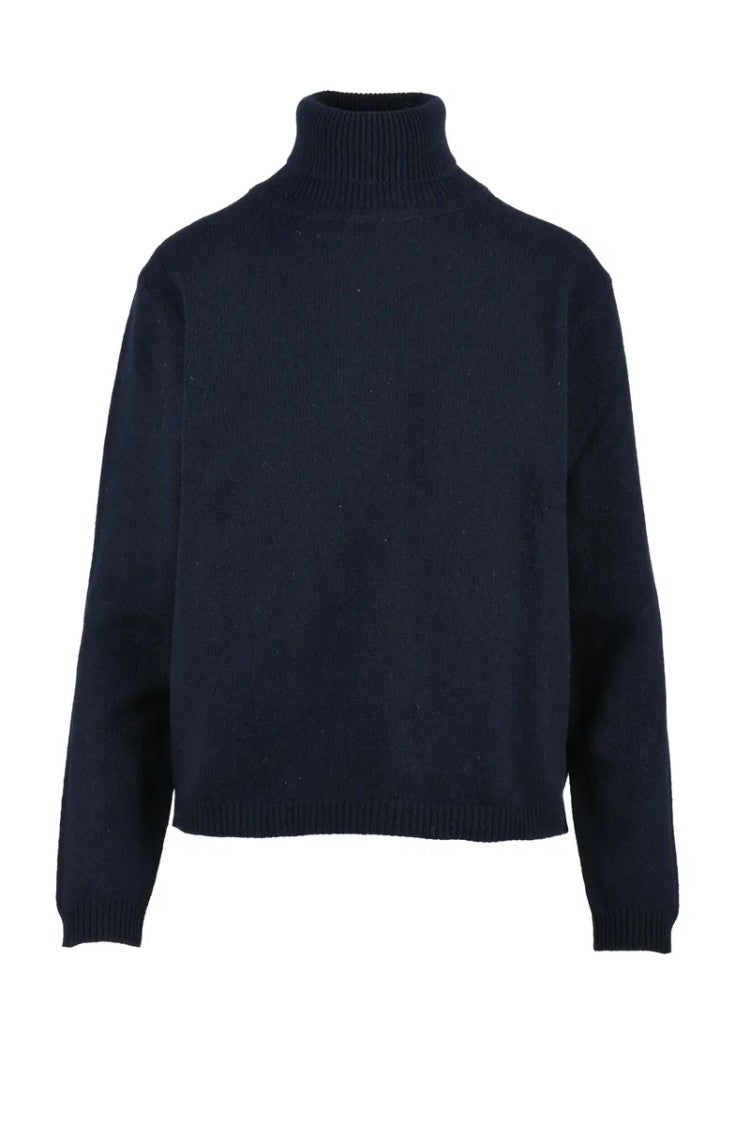 Re_Branded Midnight Blue Cashmere & Polyamide Turtleneck