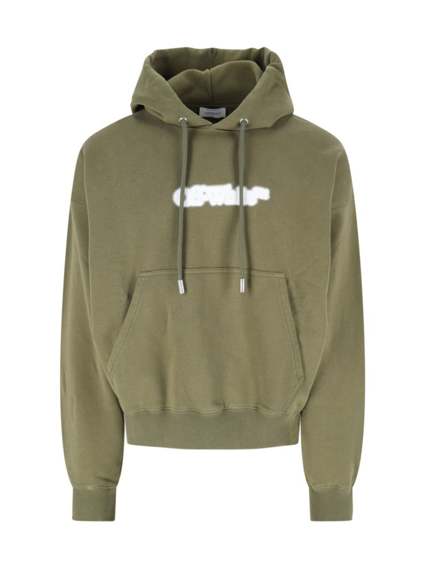 Off-White "Spray Arrow" Hoodie – Green