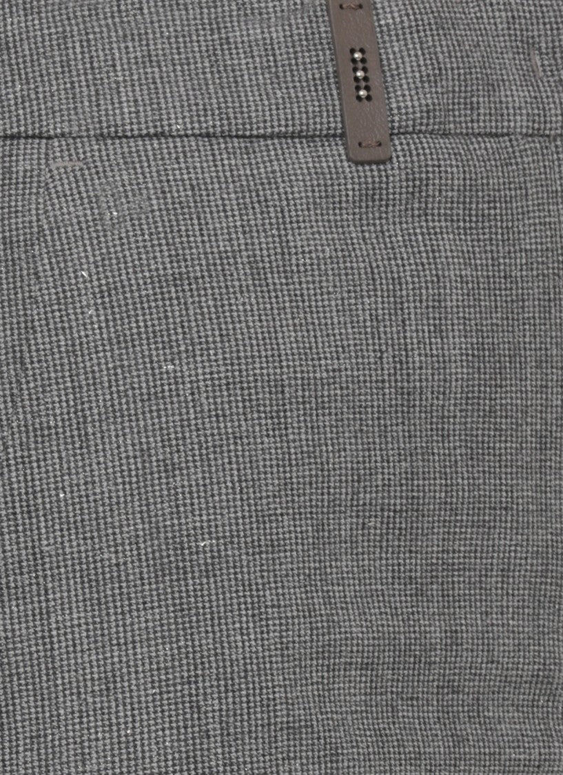 Peserico Wide-Leg Glitter Fabric Pants With Textured Design