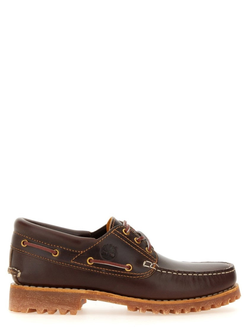 Timberland Rich Brown Rounded Moc Stitching Boat Shoes