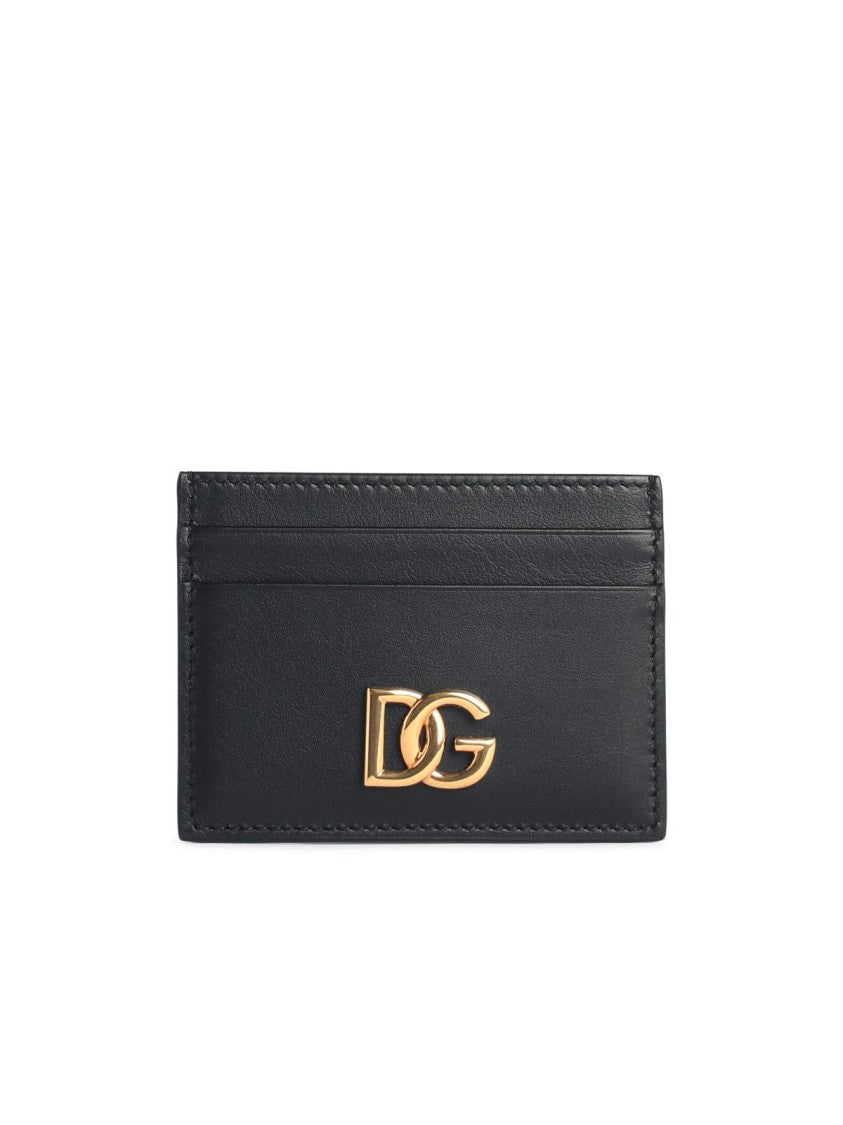 Dolce & Gabbana Card Holder With Black Leather 'Dg Logo'
