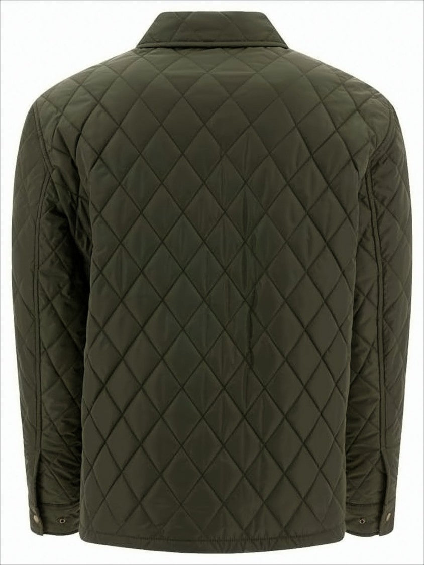 Burberry Quilted Nylon Jacket With Classic Collar