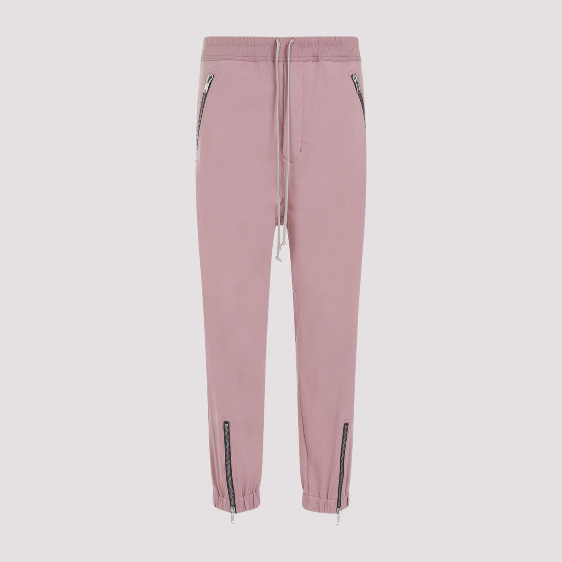 Rick Owens Tectuatl Track Dusty Pink Cotton Pants