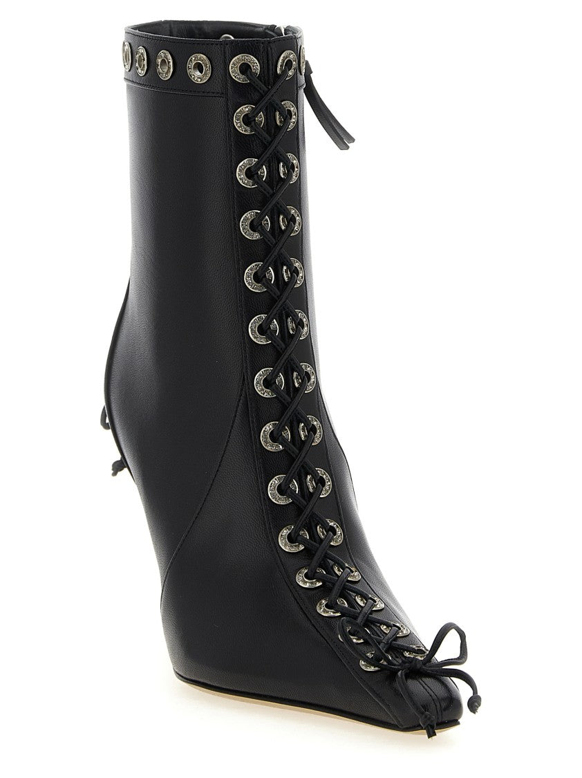 Mach & Mach Crystalized Corset' Ankle Boots