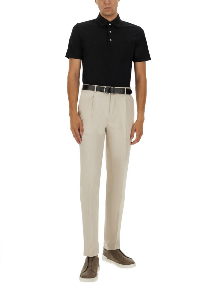 Zegna Classic Short-Sleeve Cotton Polo Shirt