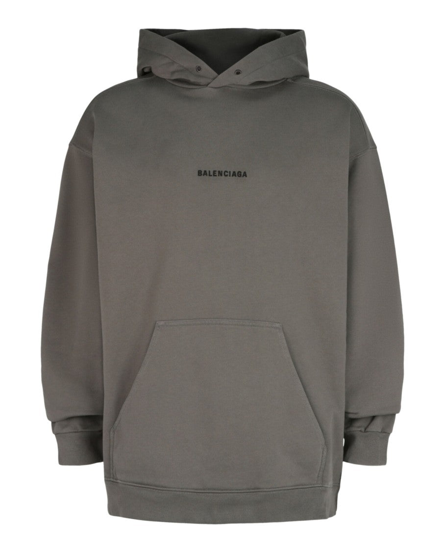 Balenciaga Embroidered Logo Medium Fit Hoodie