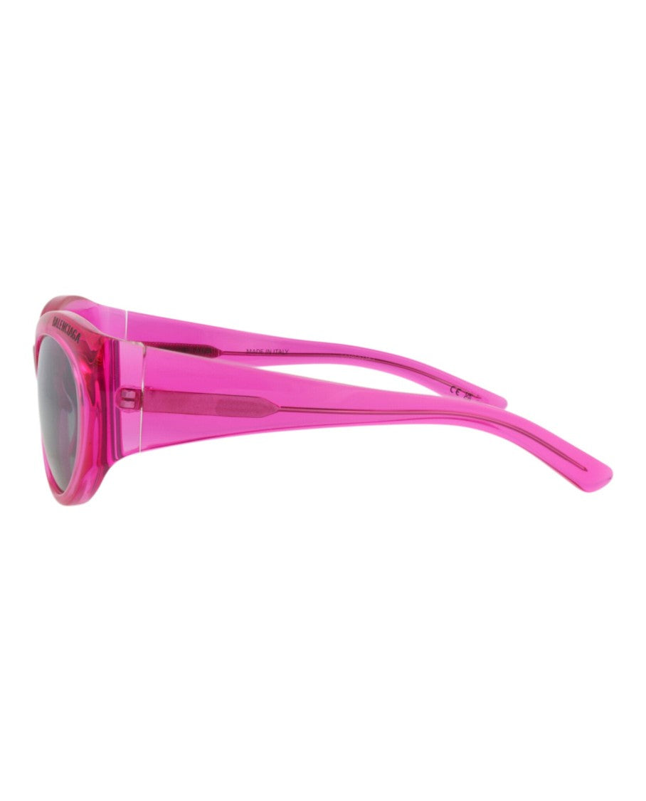 Balenciaga Round-Frame Recycled Acetate Sunglasses