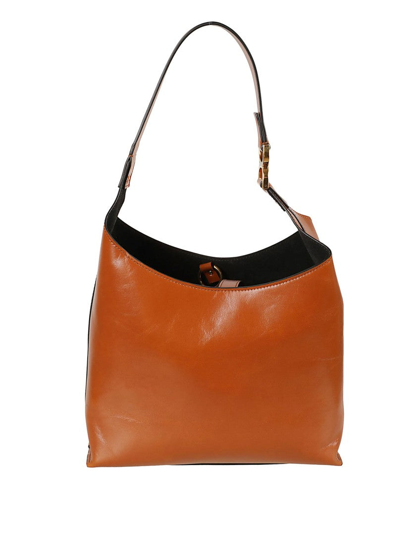 Chloé Smooth Brown Calfskin Hobo Bag