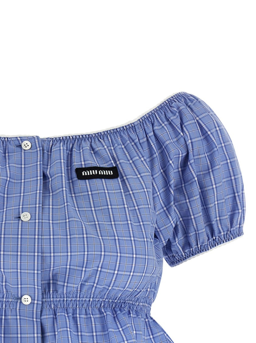 Miu Miu Check Crop Top