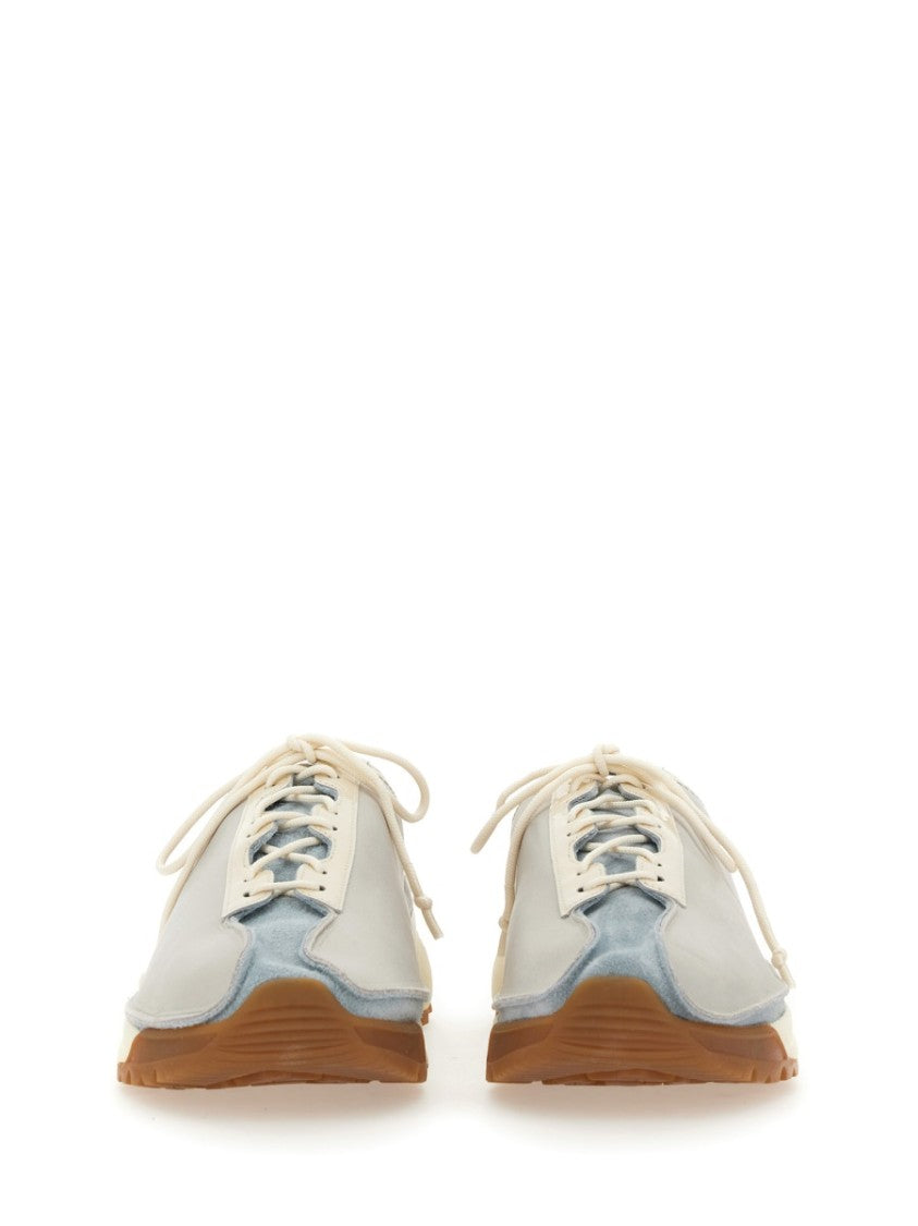Our Legacy Low-Profile Cow Leather Sneakers With Suede Accents