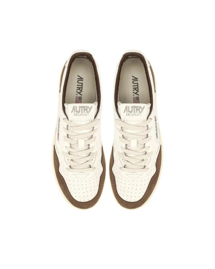Autry Medalist Low Goat Leather And Suede Sneakers