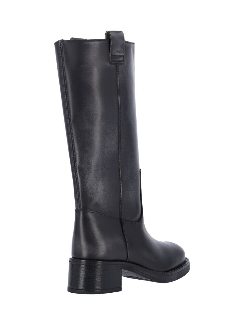 Alohas Black Sajan Calf Leather Boots