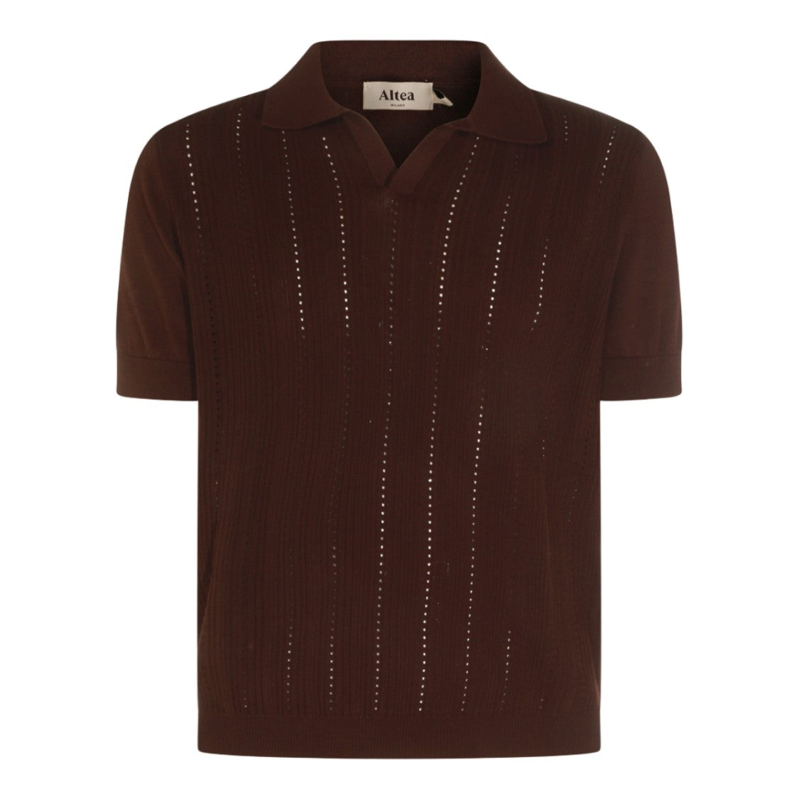 Altea Short-Sleeve Polo Shirt With Vertical Perforated Design