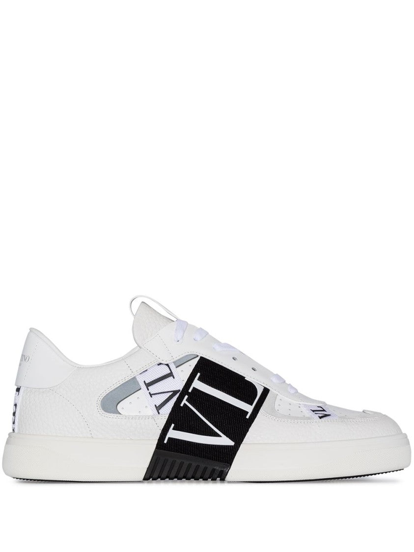 Valentino Garavani White Vl7n Sneakers With Perforated Detailing
