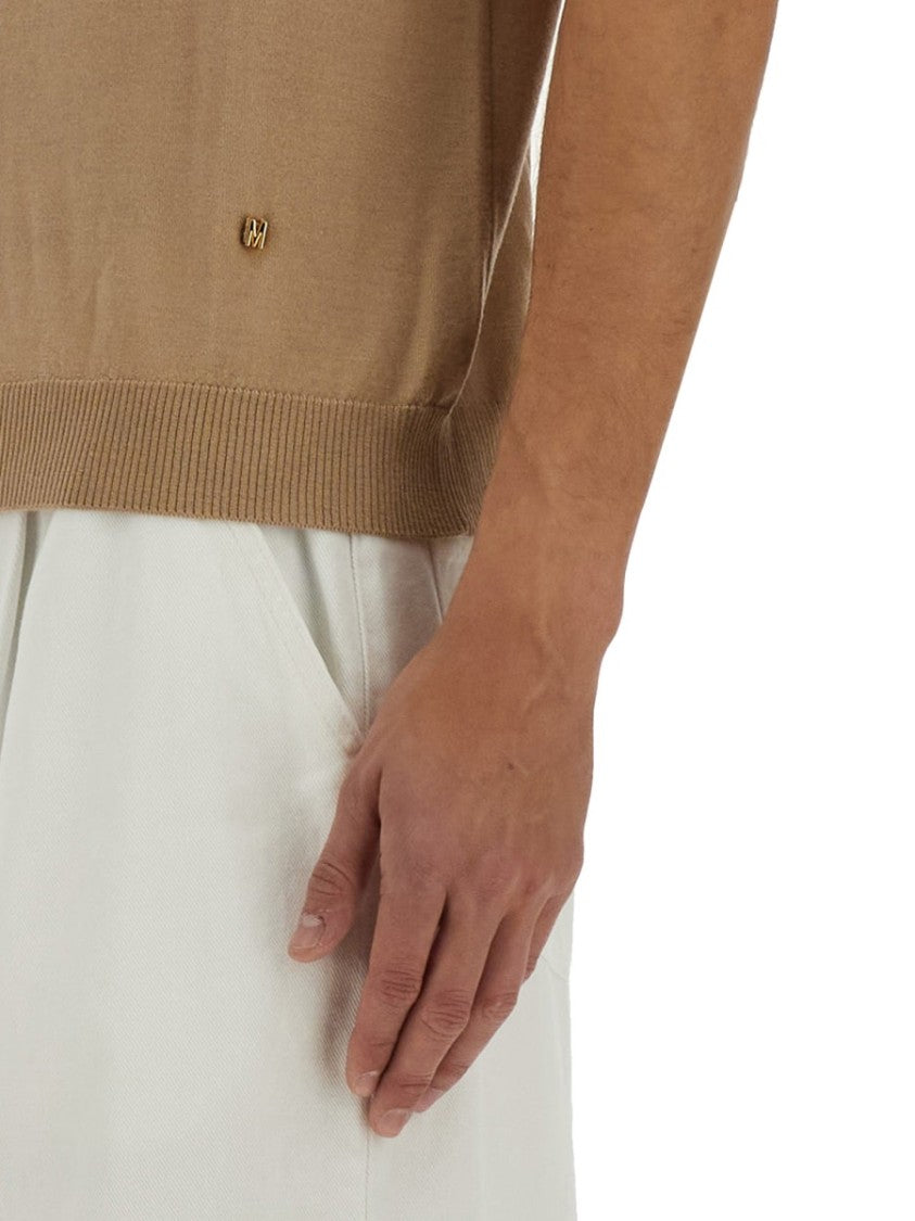 Moschino Relaxed Fit Wool And Silk Short-Sleeved Sweater