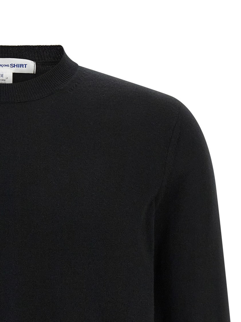 Comme Des Garçons Intarsia Knit Sweater With Colorful Lettering